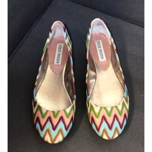 Women's Sandal Steve Madden Ibiza Flat Sz 8M Colorful Pointed Toe Loafer - Picture 2 of 7